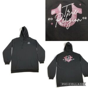 True Religion Horseshoe Script Hoodie Mini Dress NEW! Retail $139